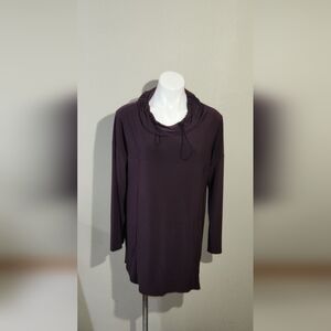Sun Kim Purple Cowl Neck Joann Tunic